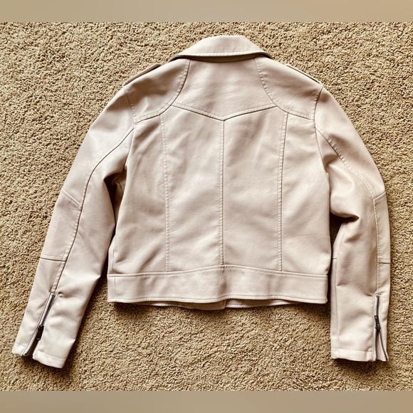 NWT Cupcakes and Cashmere Blush Pink Vegan Leather Moto Jacket - Picture 5 of 10
